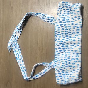 shein blue spotted bikini top, size XS
